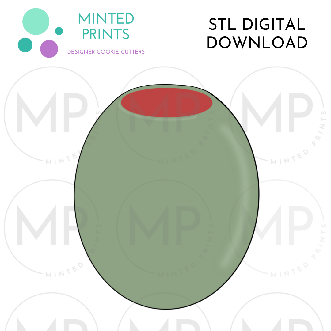 Olive Cookie Cutter STL DIGITAL DOWNLOAD