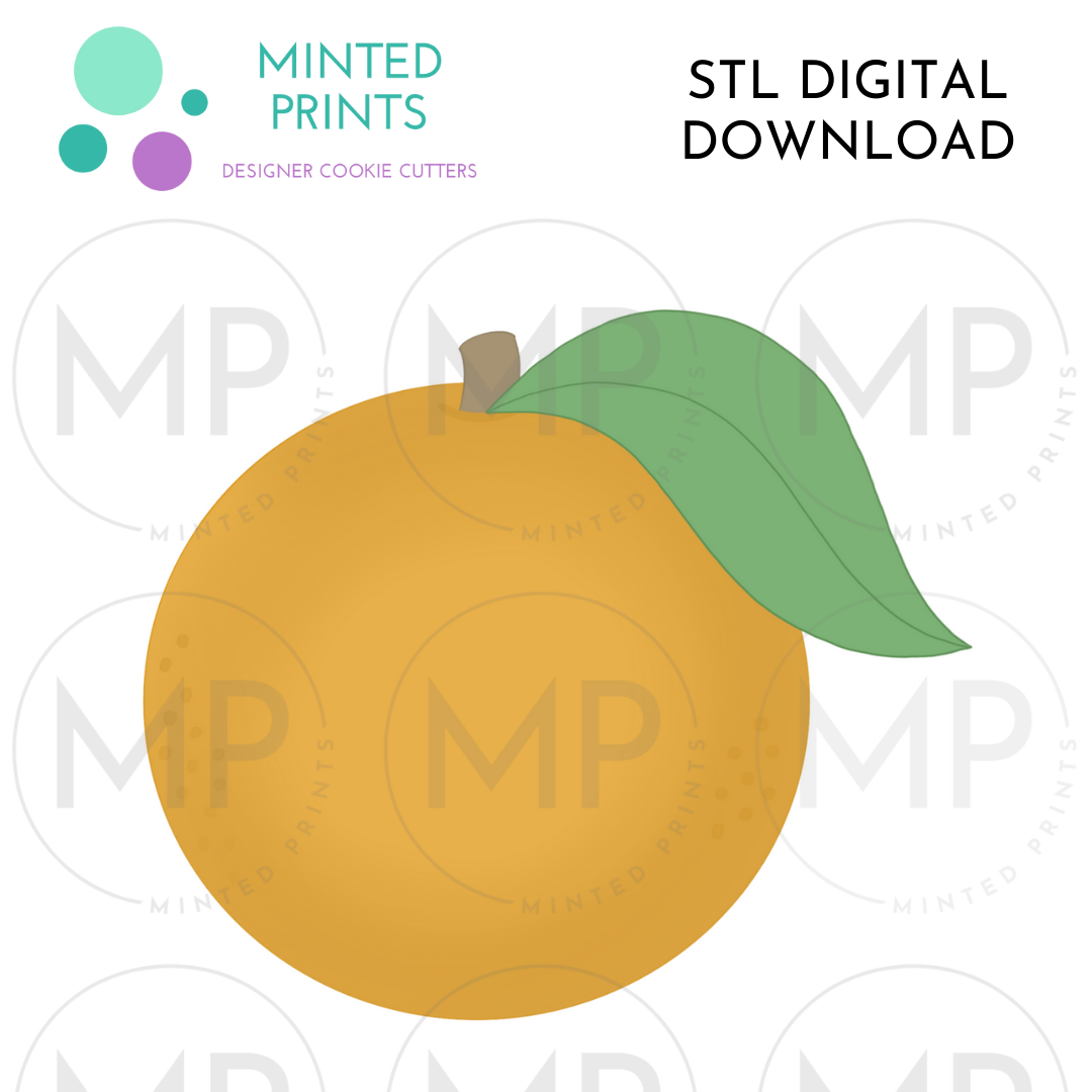 Orange Cookie Cutter STL DIGITAL DOWNLOAD