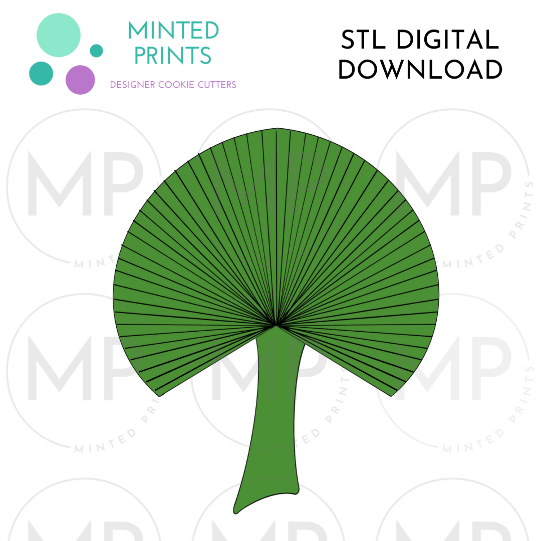 Palm Leaf Cookie Cutter STL DIGITAL DOWNLOAD