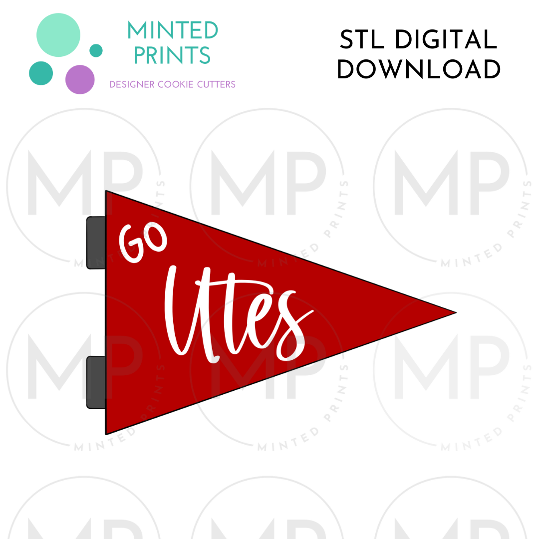 Pennant Cookie Cutter STL DIGITAL DOWNLOAD