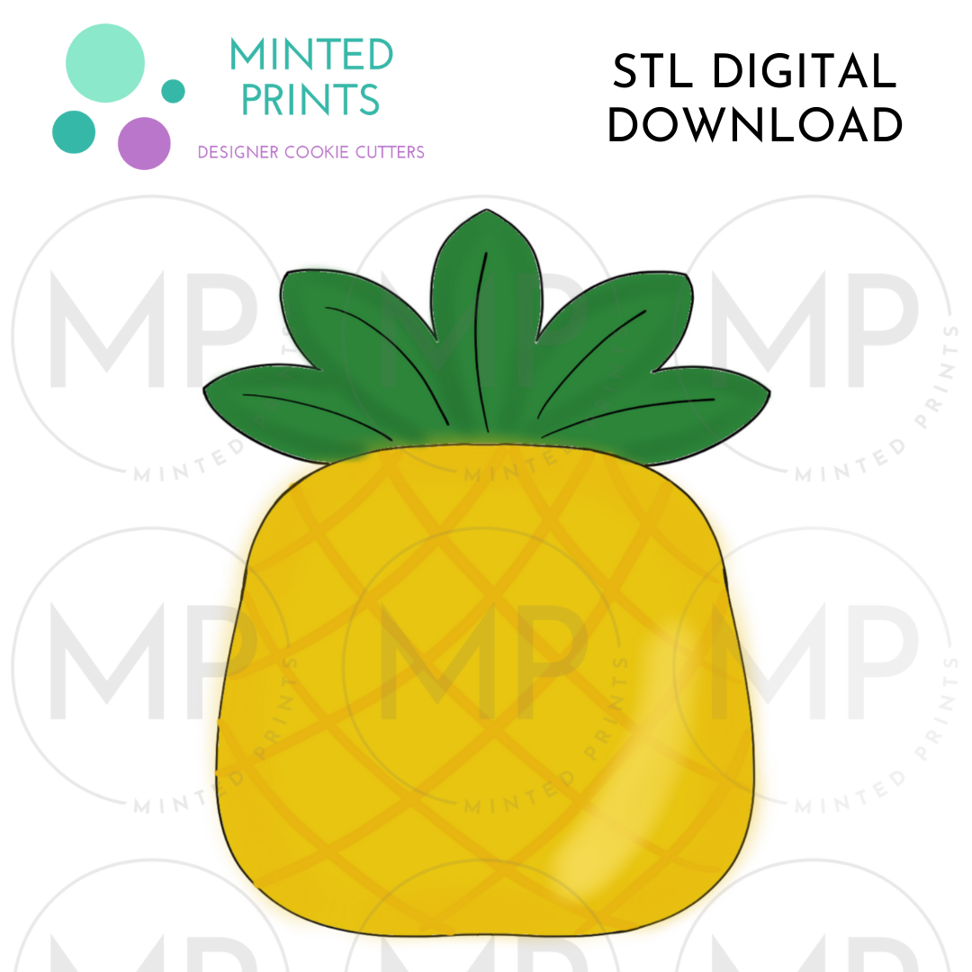 Pineapple Cookie Cutter STL DIGITAL DOWNLOAD