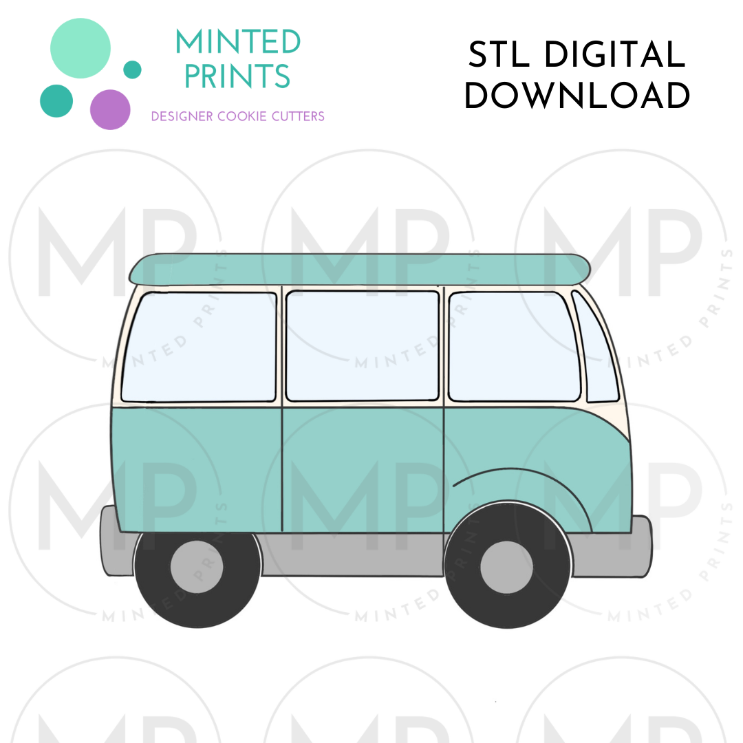 Retro Van Cookie Cutter STL DIGITAL DOWNLOAD