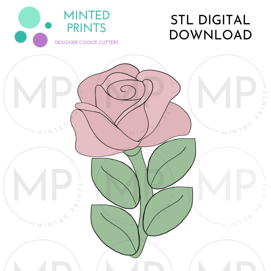 Rose Stem Cookie Cutter STL DIGITAL DOWNLOAD