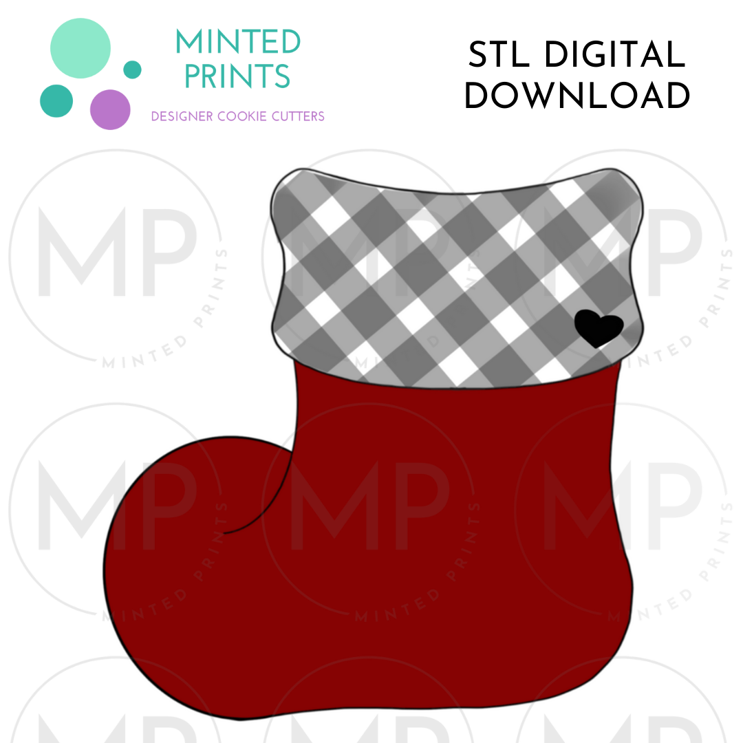 Stocking Cookie Cutter STL DIGITAL DOWNLOAD
