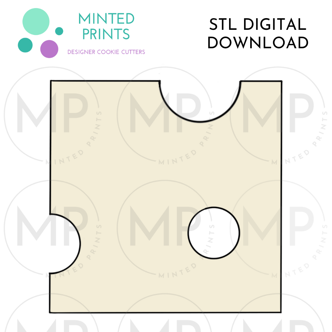 Swiss Cheese Cookie Cutter STL DIGITAL DOWNLOAD