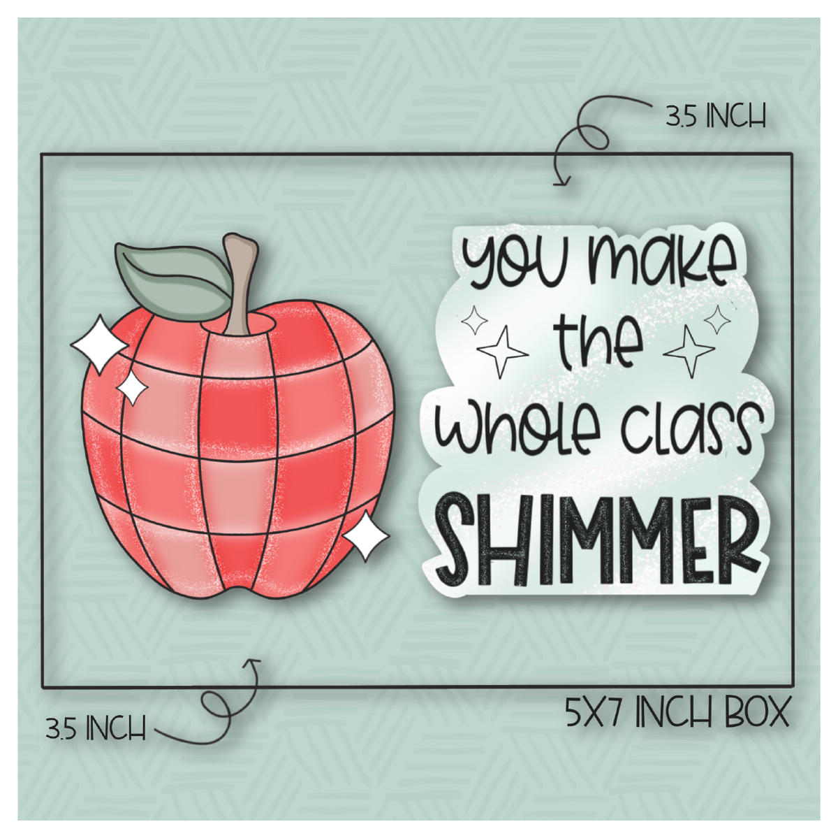 You Make the Class Shimmer 2 Piece Cookie Cutter Set