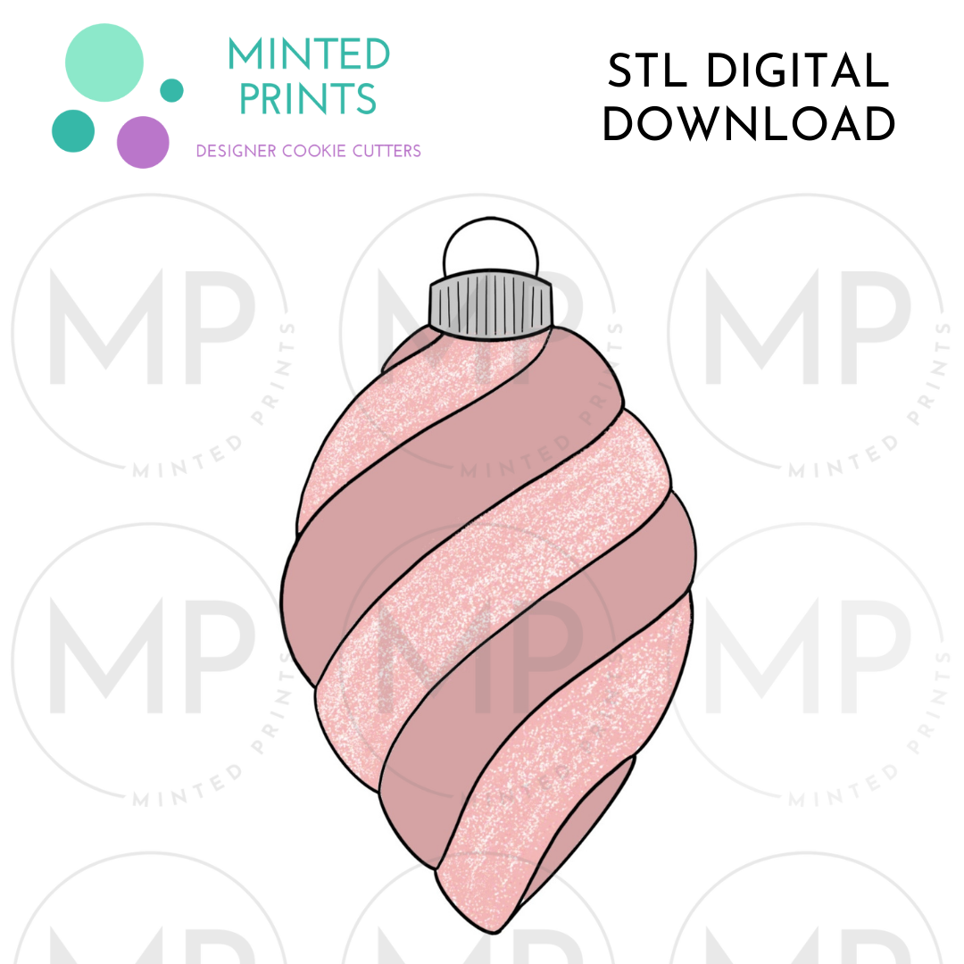Tall Spiral Ornament Cookie Cutter STL DIGITAL DOWNLOAD