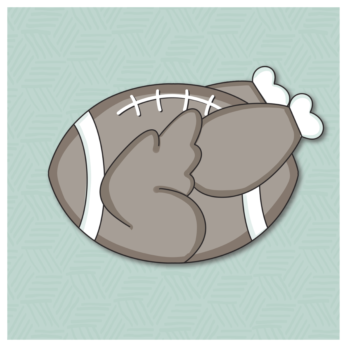 Turkey Football Cookie Cutter