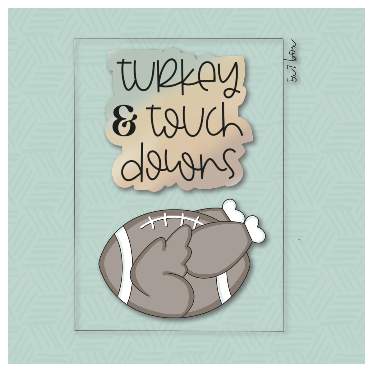 Turkey &amp; Touchdowns 2 Piece Cookie Cutter Set