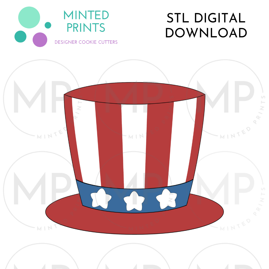 Top Hat Cookie Cutter STL DIGITAL DOWNLOAD