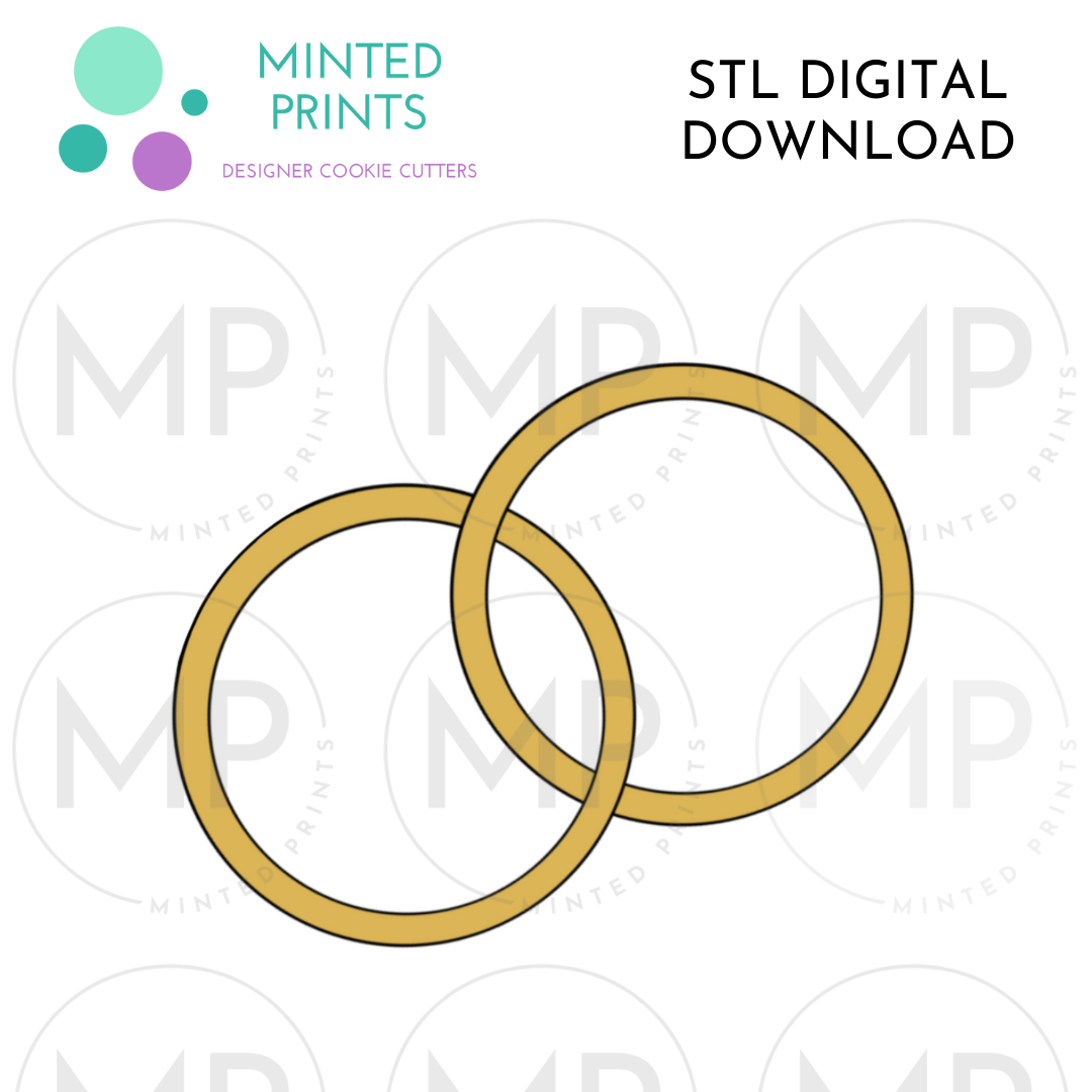 Two Rings Cookie Cutter STL DIGITAL DOWNLOAD