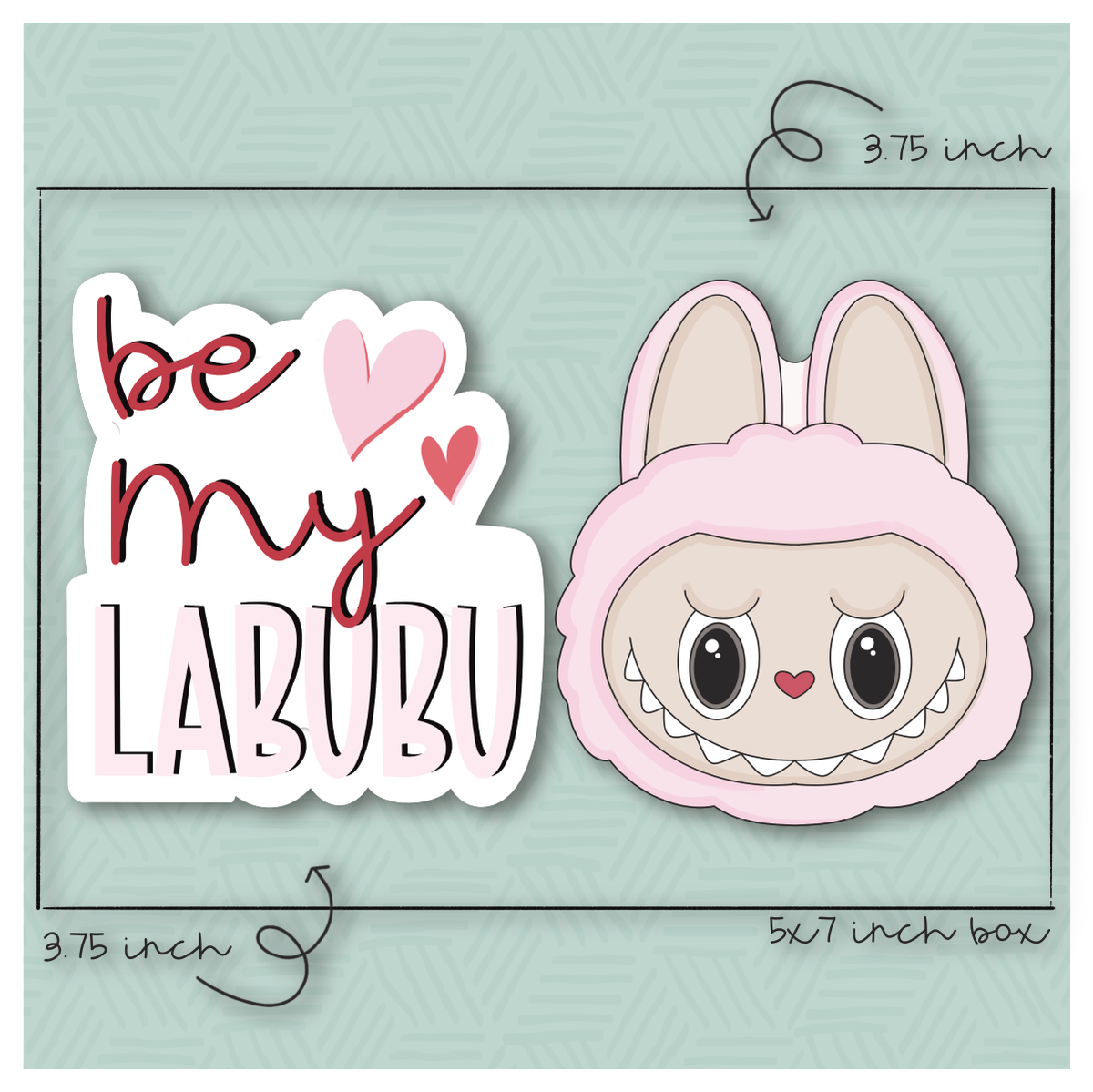 Be My Labubu 2 Piece Cookie Cutter Set