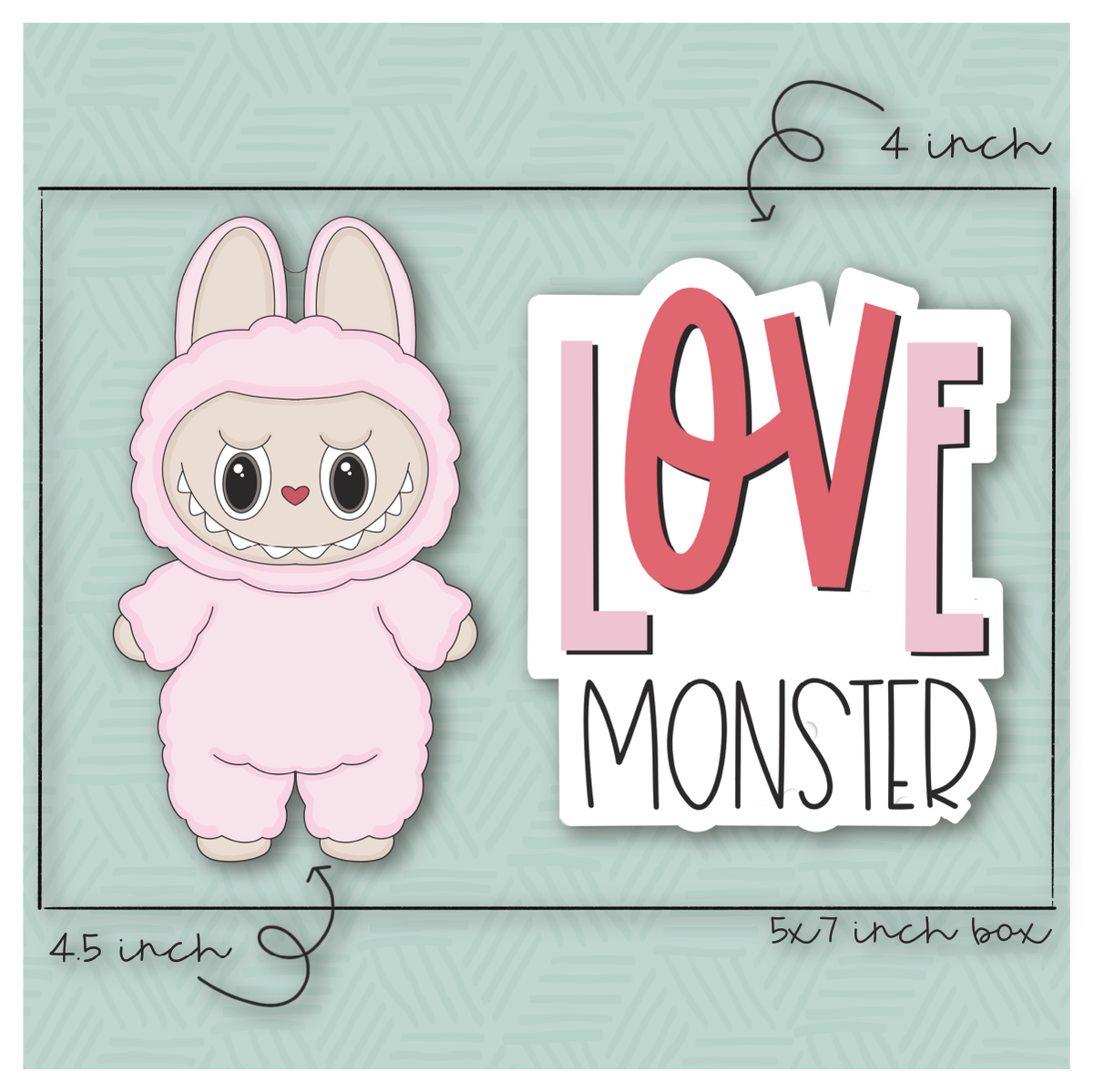 Love Monster 2 Piece Cookie Cutter Set (2025)