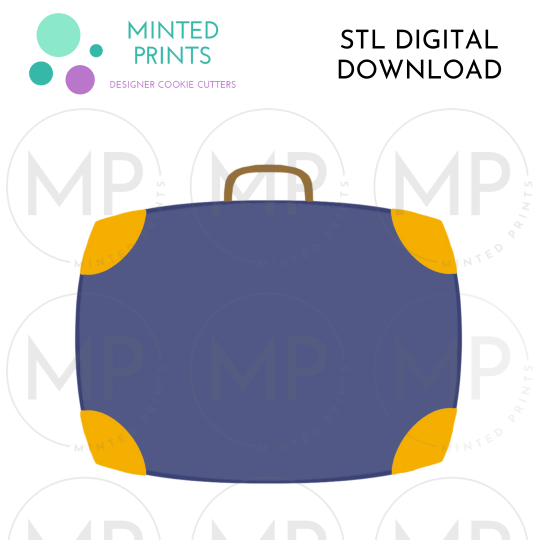 Vintage Suitcase Cookie Cutter STL DIGITAL DOWNLOAD