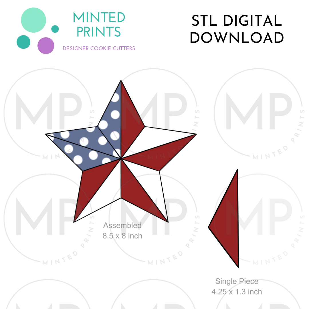 Star Platter Cookie Cutter STL DIGITAL DOWNLOAD