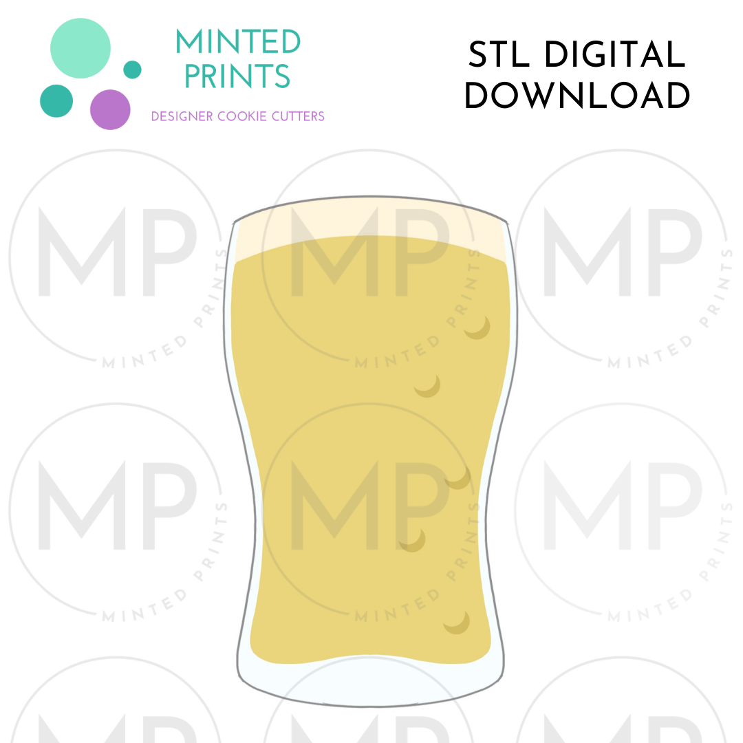 Weizen Beer Glass Cookie Cutter STL DIGITAL DOWNLOAD