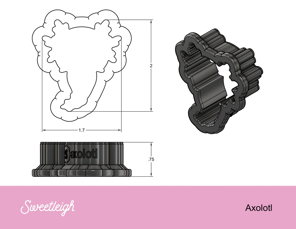 Axolotl Cookie Cutter