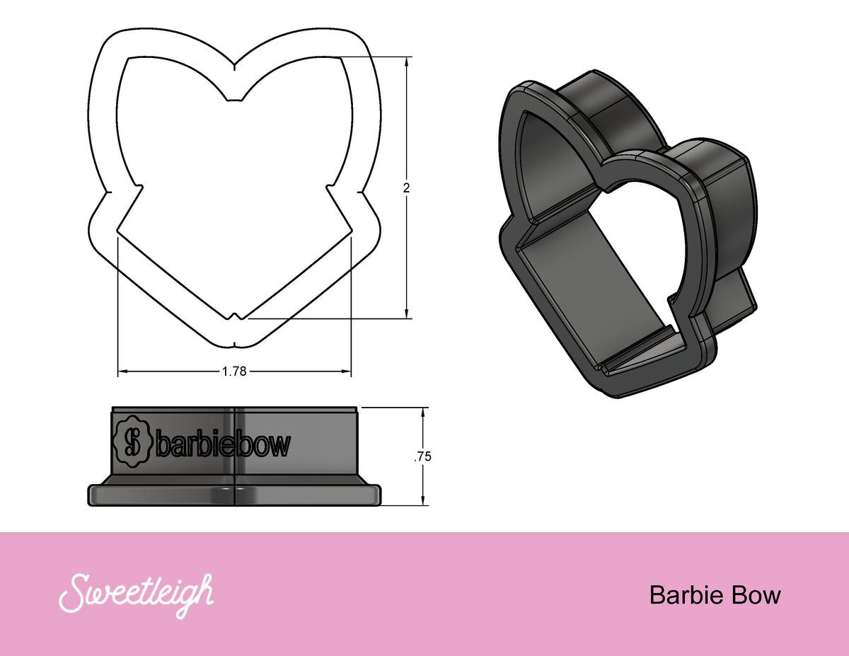 Barbie Bow Cookie Cutter