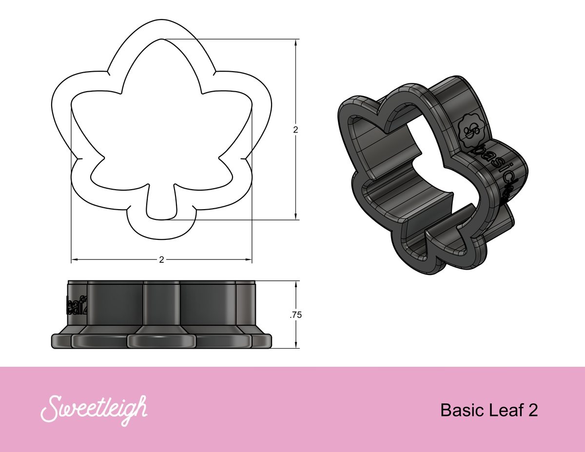 Basic Leaf 2 Cookie Cutter