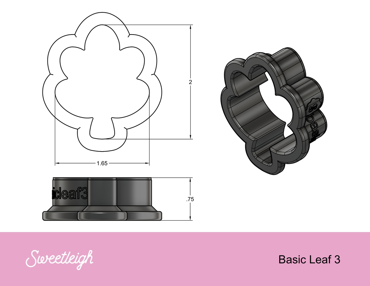 Basic Leaf 3 Cookie Cutter