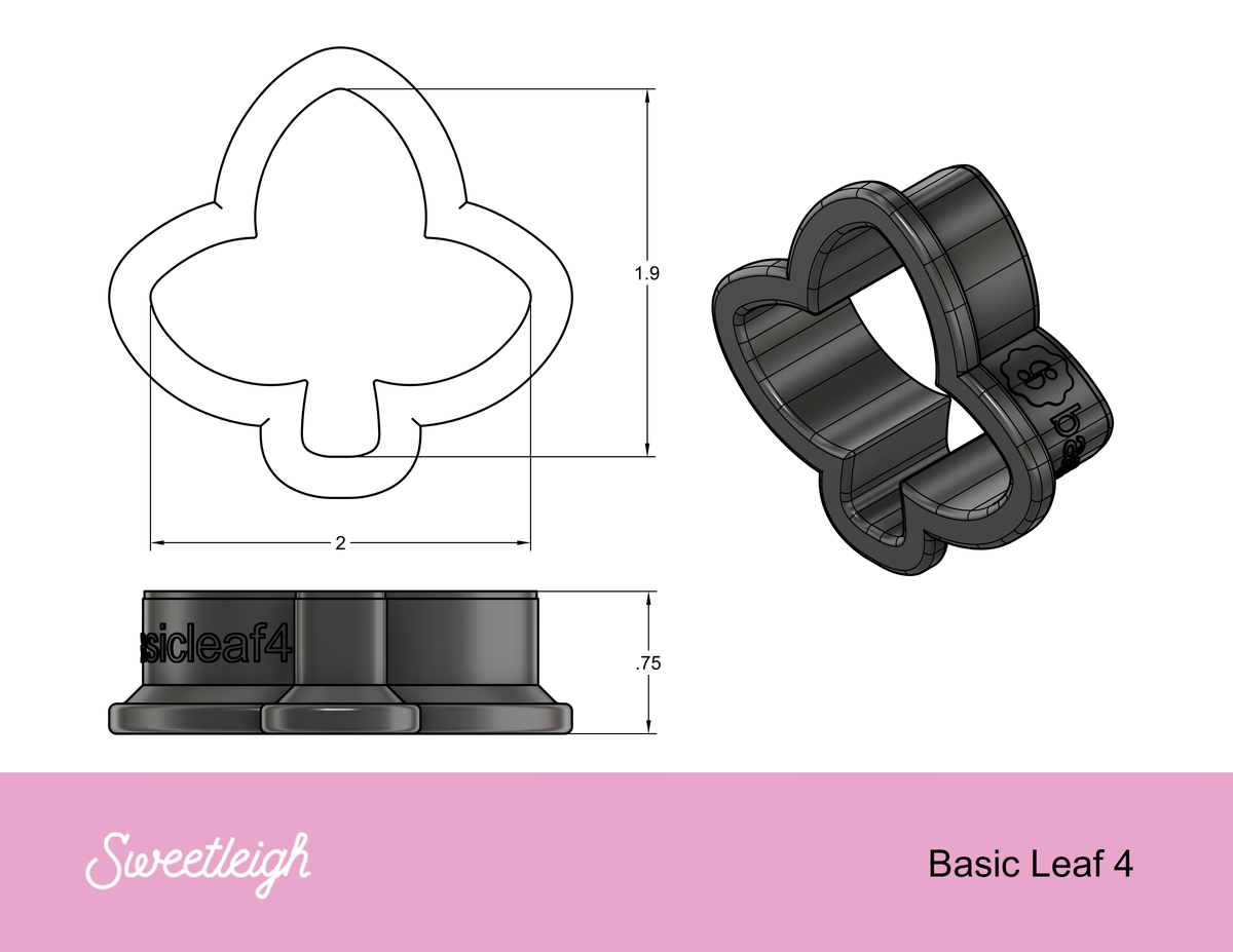 Basic Leaf 4 Cookie Cutter