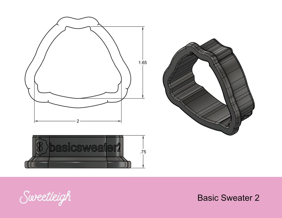 Basic Sweater 2 Cookie Cutter