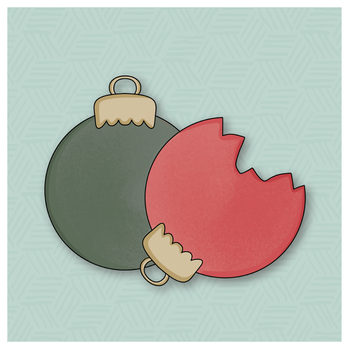 Broken Ornaments Cookie Cutter