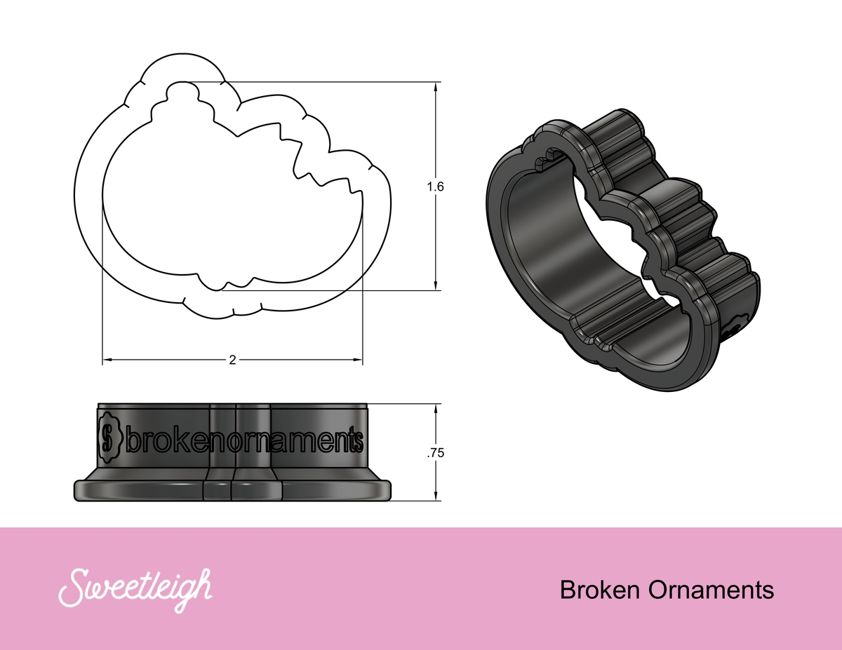 Broken Ornaments Cookie Cutter