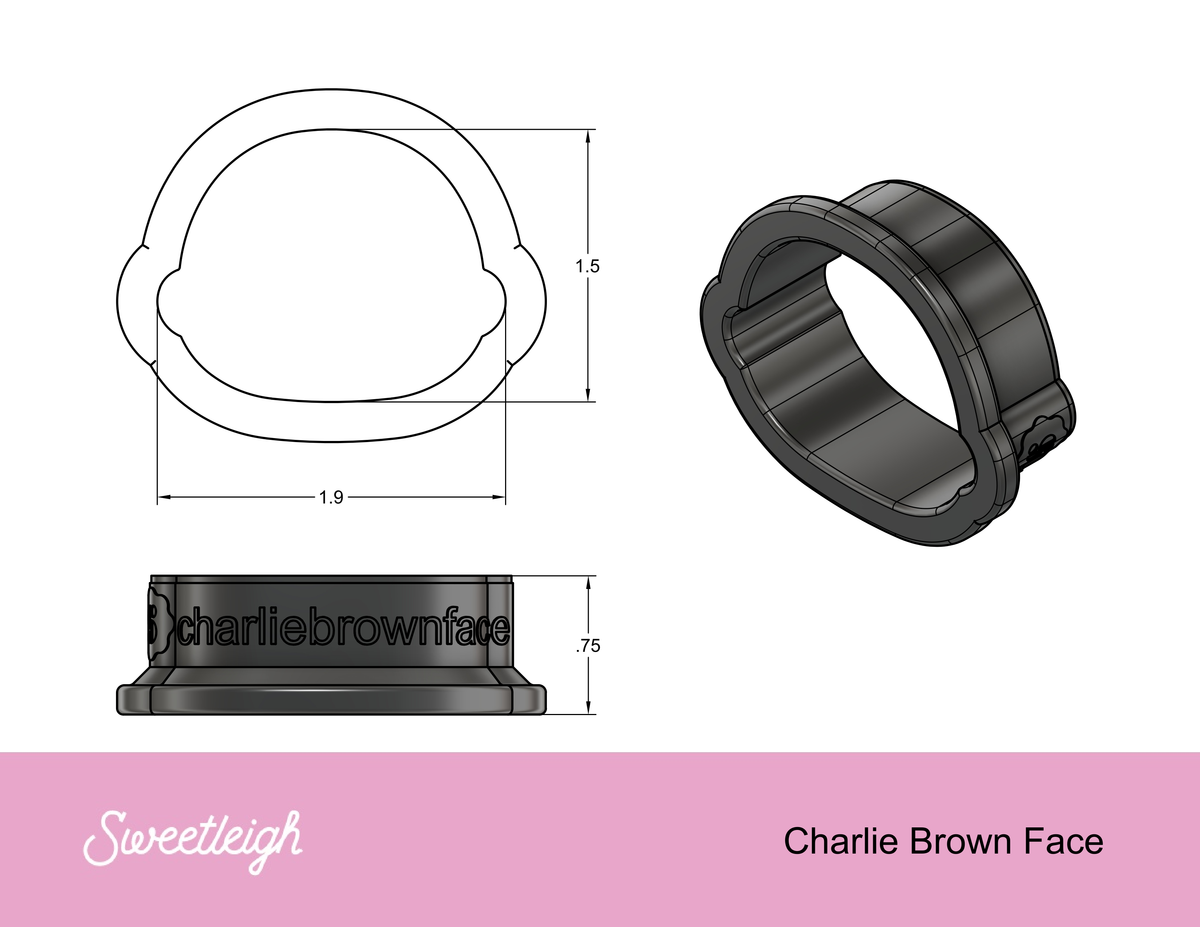 Charlie Brown Face Cookie Cutter