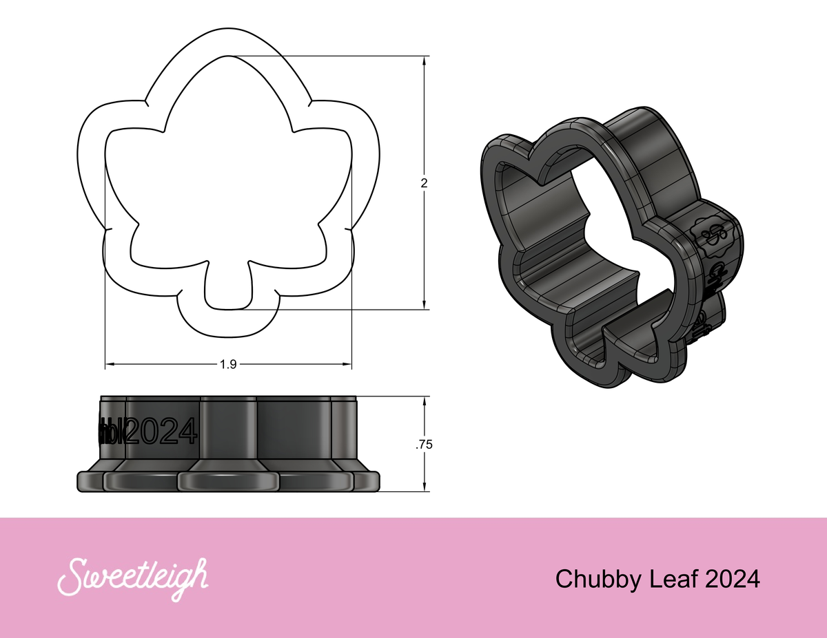 Chubby Leaf 2024 Cookie Cutter