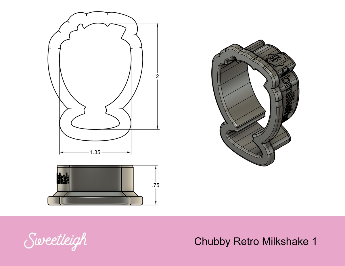 Chubby Milkshake 1 Cookie Cutter