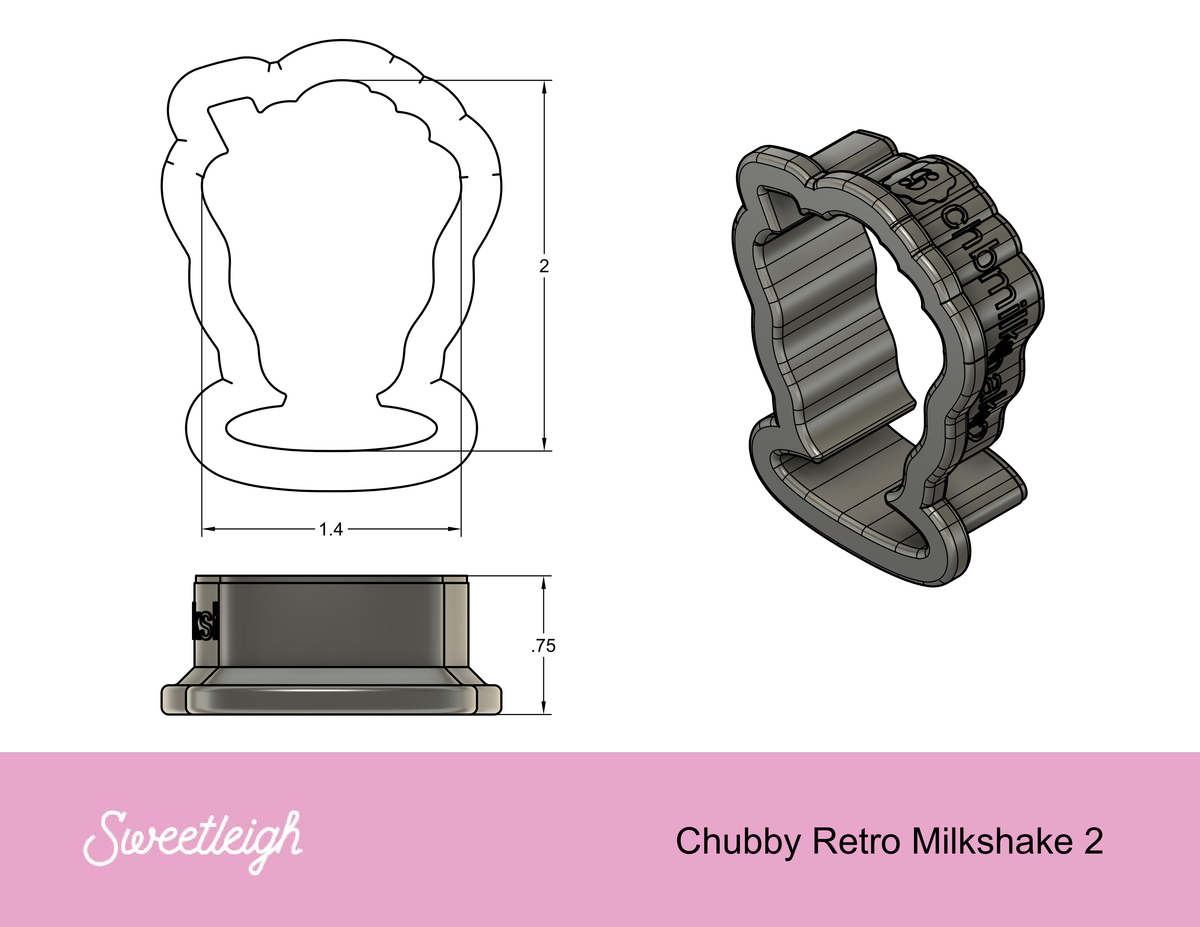 Chubby Milkshake 2 Cookie Cutter