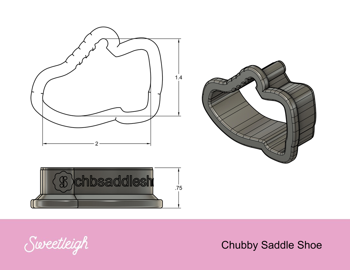 Chubby Saddle Shoe Cookie Cutter