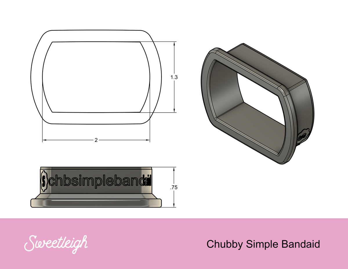 Chubby Simple Band-Aid Cookie Cutter