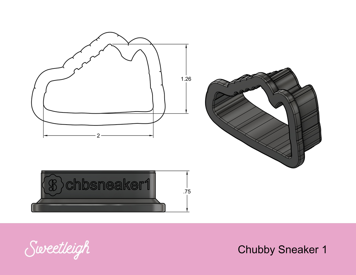 Chubby Sports Sneaker Cookie Cutter