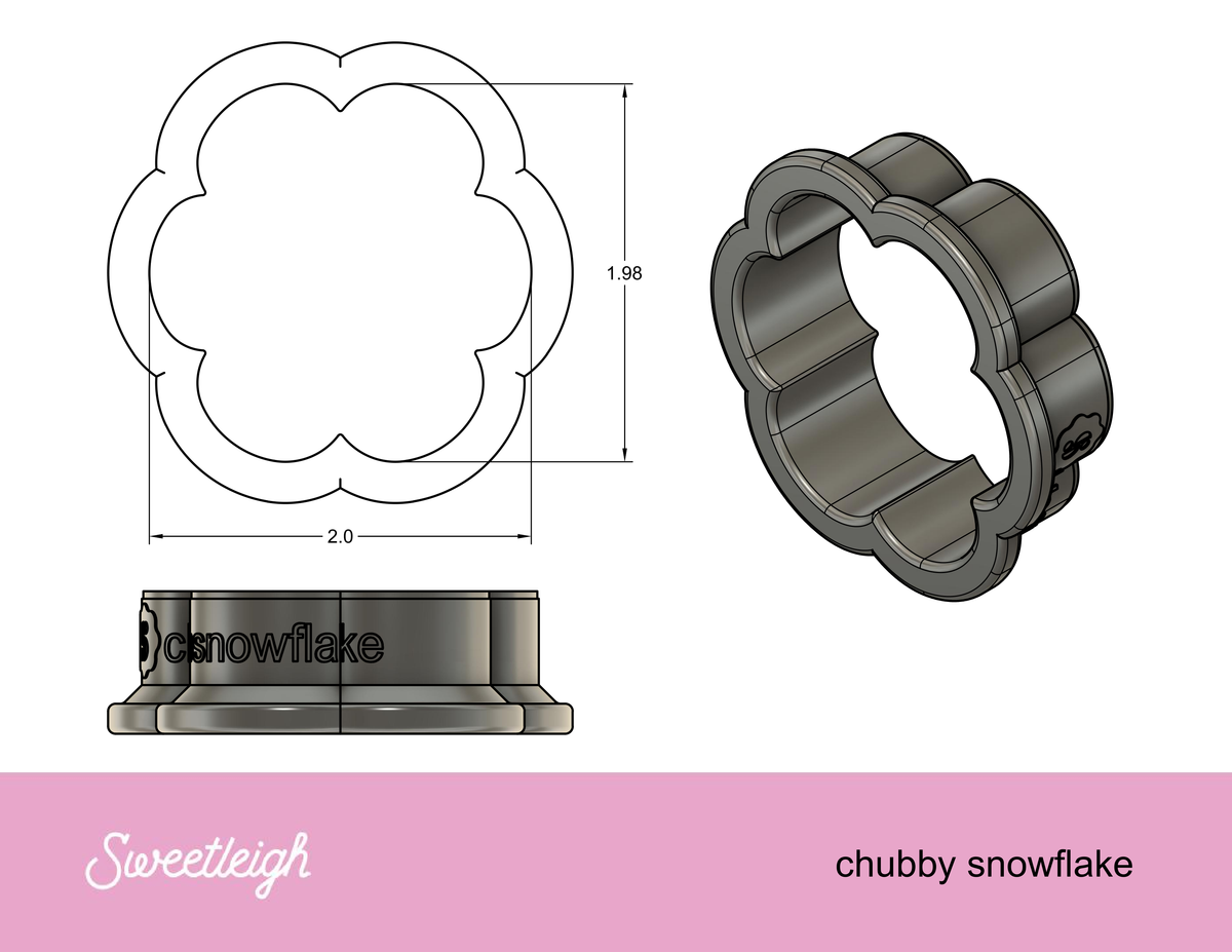 Chubby Snowflake Cookie Cutter