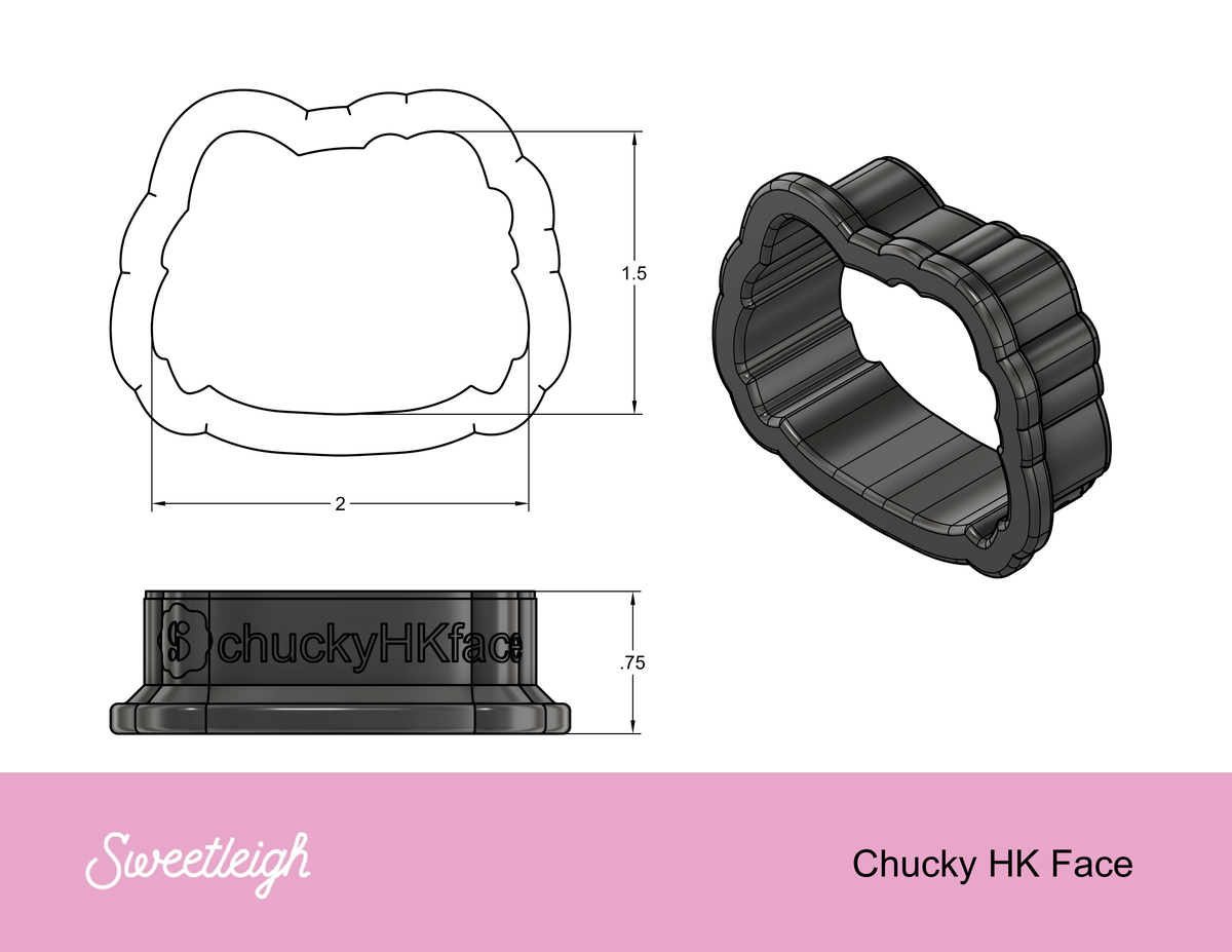 Chucky Kitty Face Cookie Cutter