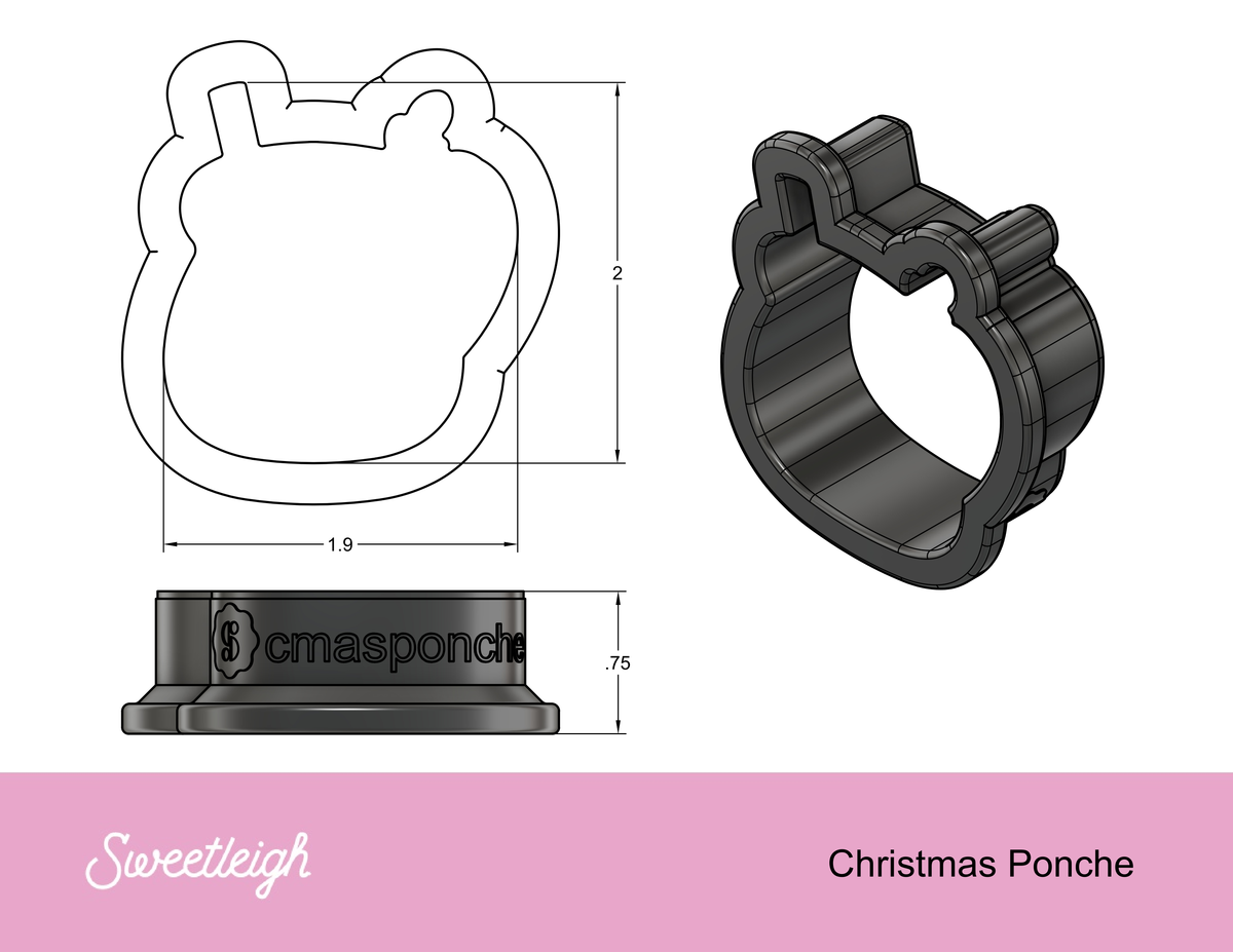 Christmas Ponche Cookie Cutter