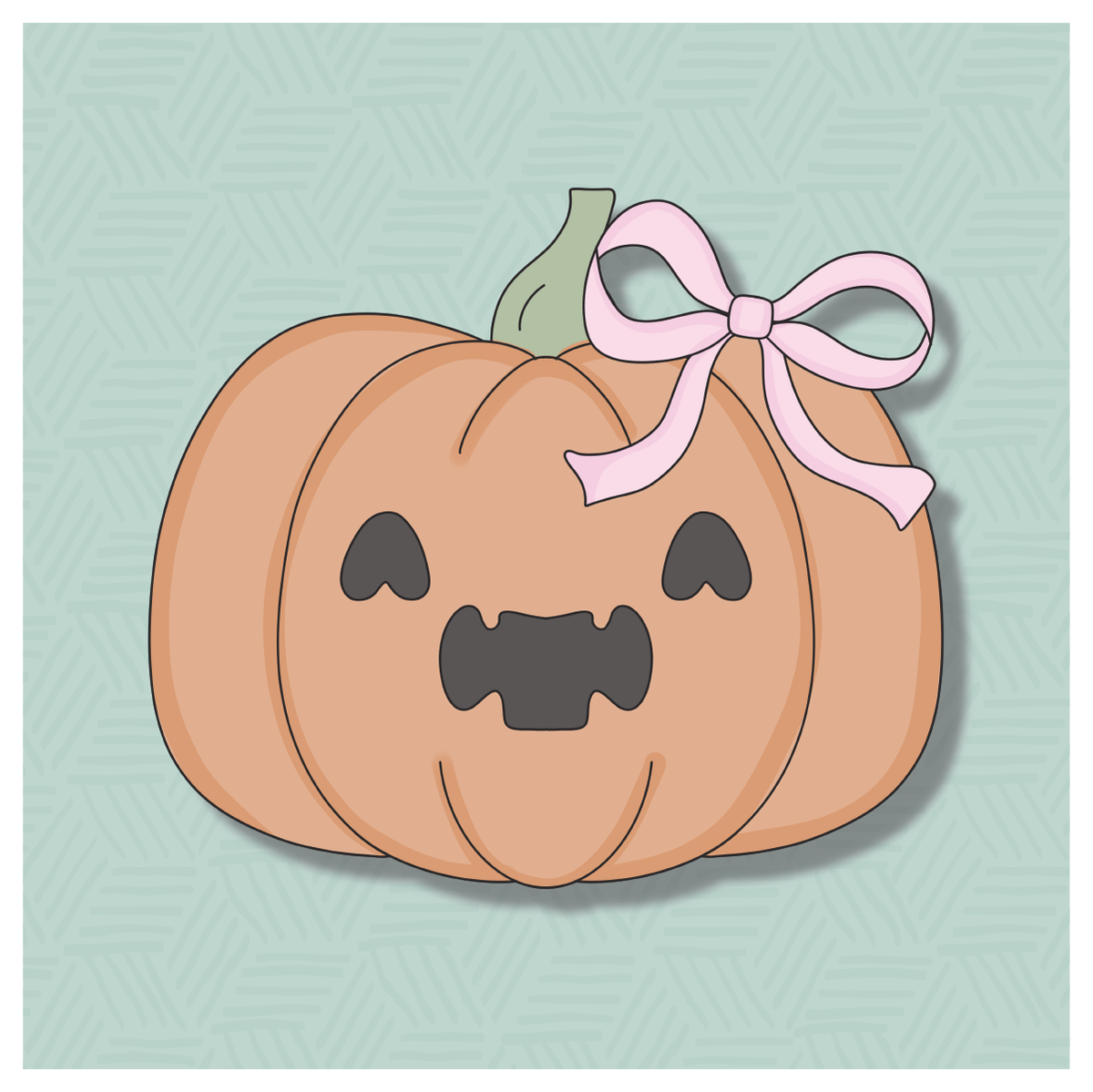 Coquette Pumpkin 2 Cookie Cutter