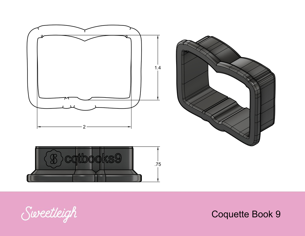 Coquette Books 9 Cookie Cutter