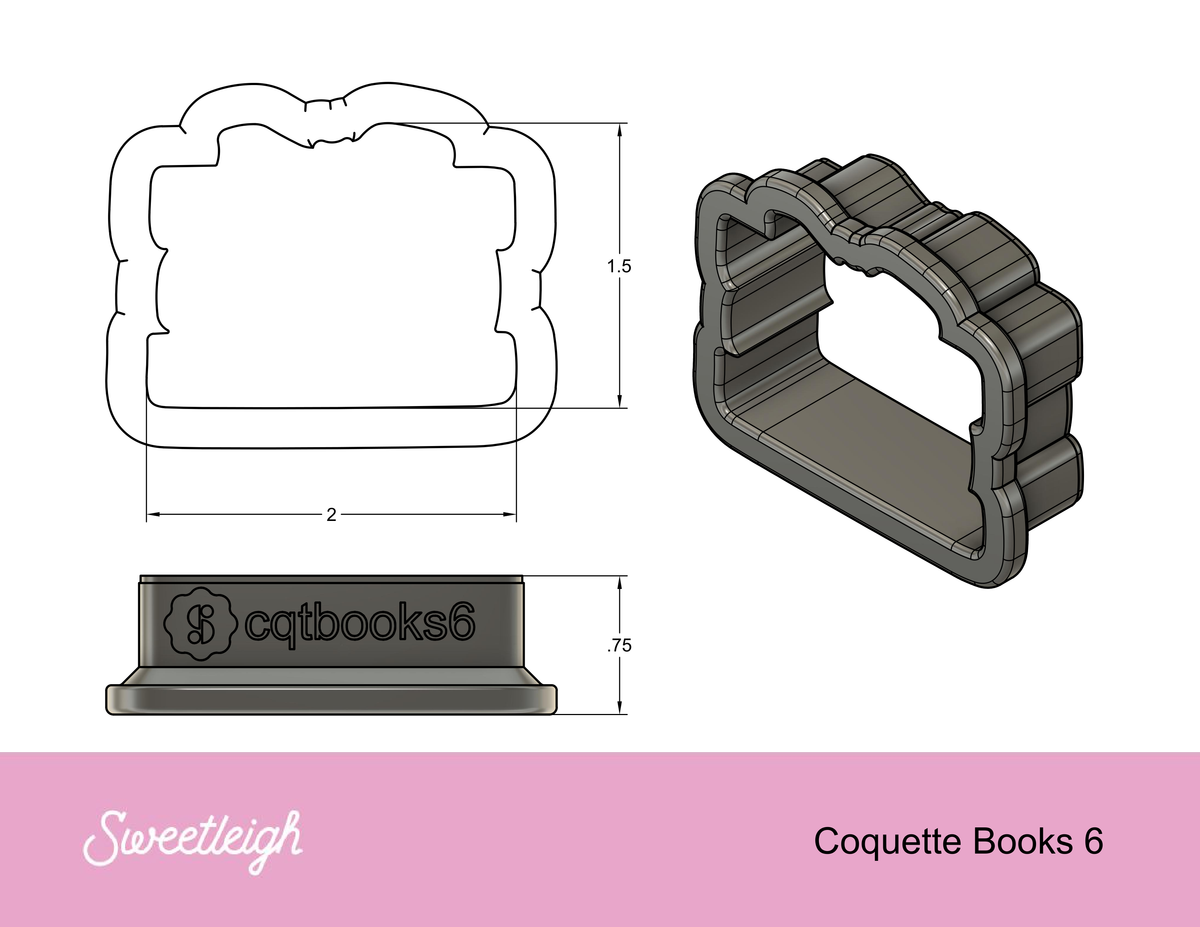 Coquette Books 6 Cookie Cutter