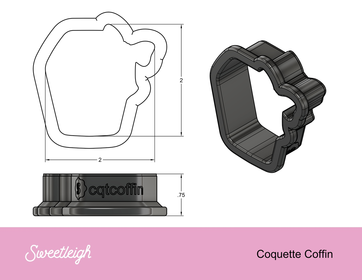 Coquette Coffin Cookie Cutter