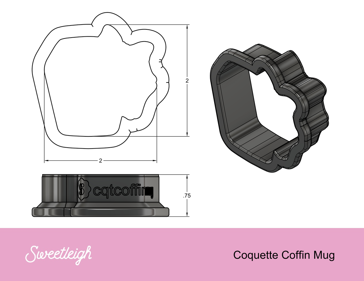 Coquette Coffin Mug Cookie Cutter