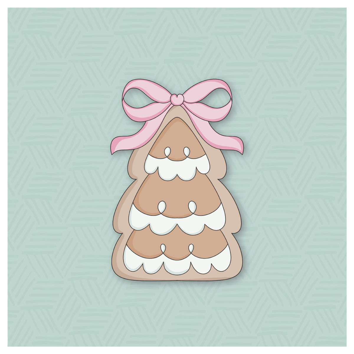 Coquette Gingerbread Tree Cookie Cutter