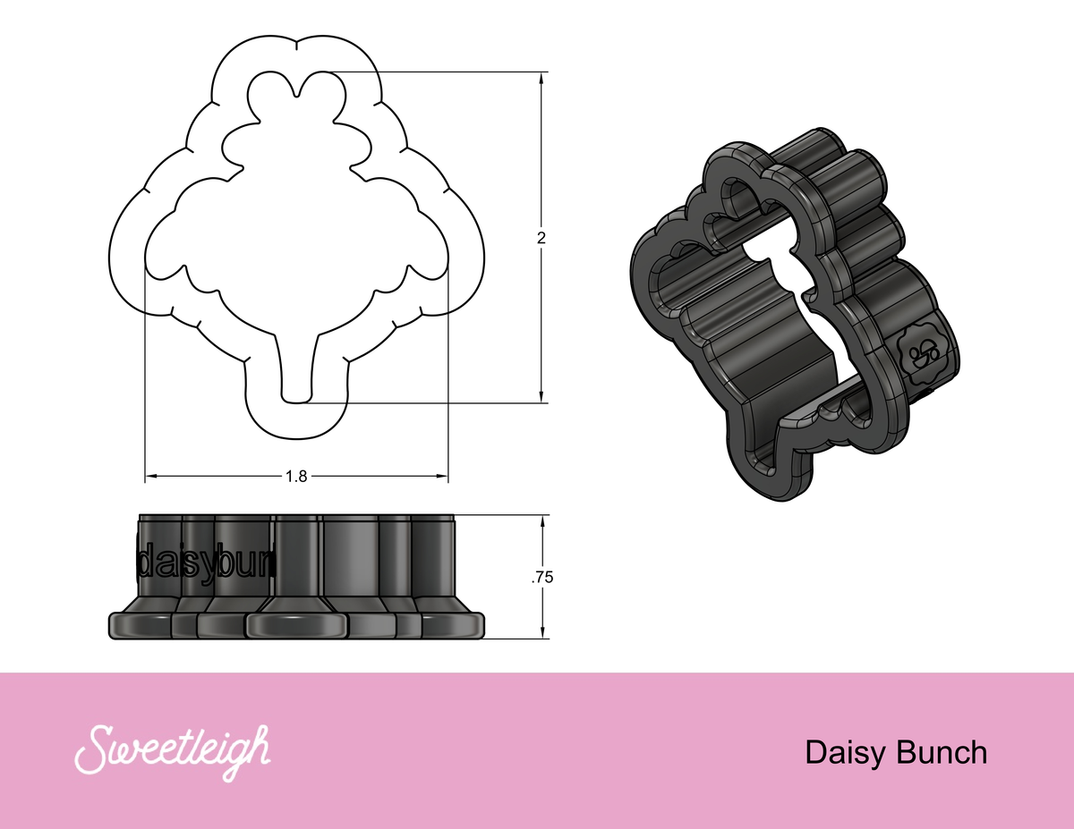 Daisy Bunch Cookie Cutter