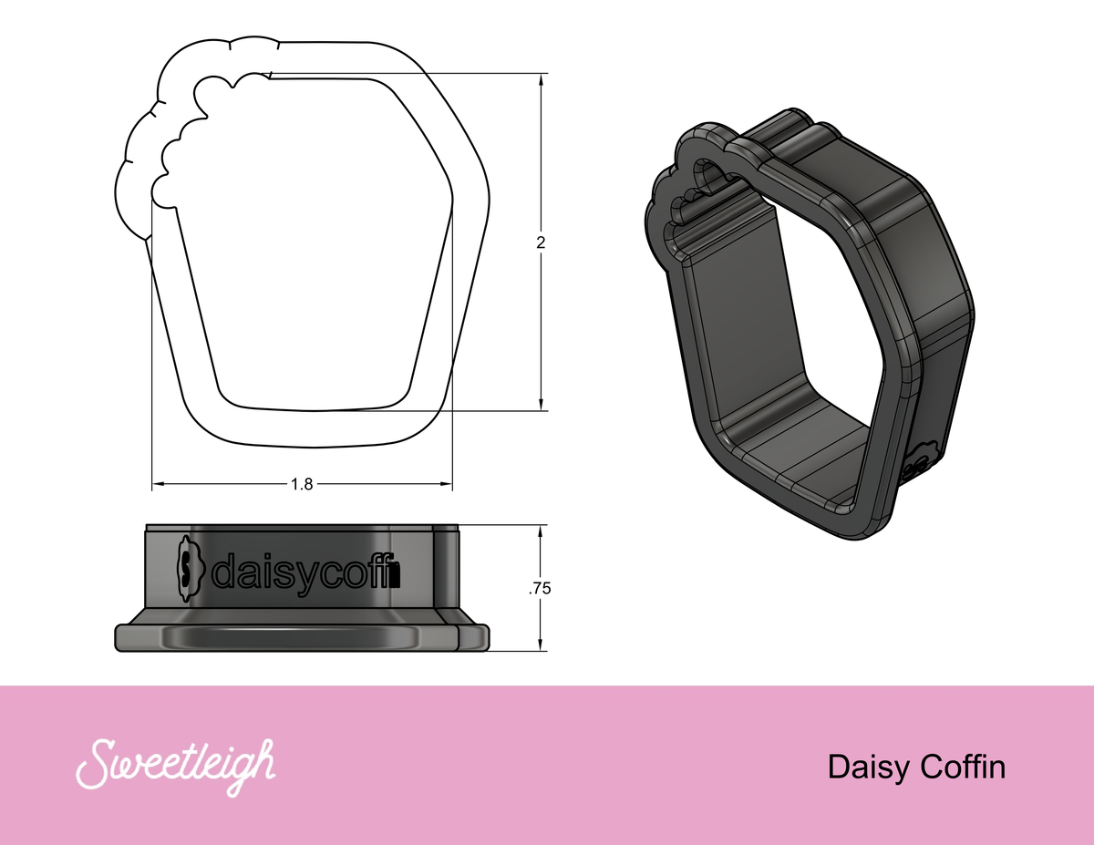 Daisy Coffin Cookie Cutter