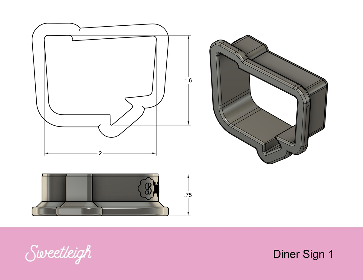 Diner Sign 1 Cookie Cutter