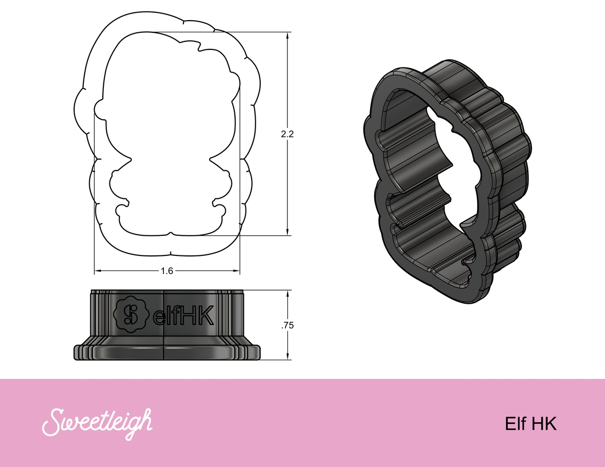 Elf Kitty Cookie Cutter