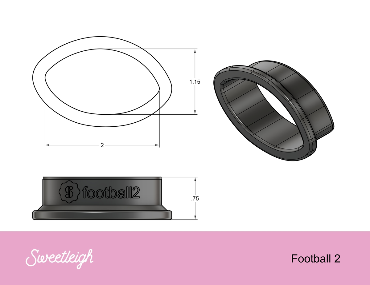 Football 2 Cookie Cutter