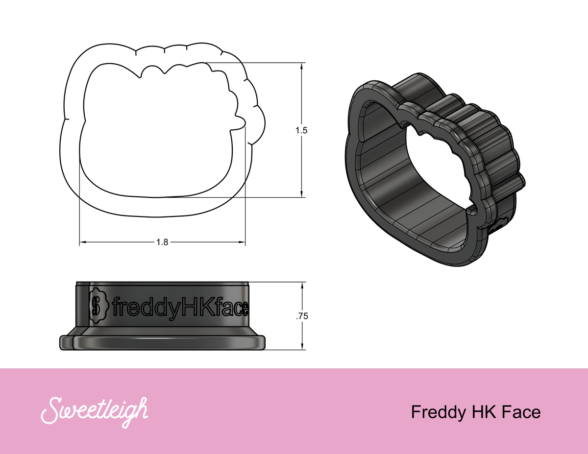 Freddy Kitty Face Cookie Cutter